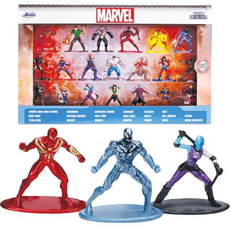 Marvel 1.65" Die-cast Metal Collectible Figures 20-pack Wave 3, toys for kids and adults ...