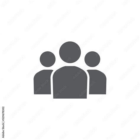 People linear icon. Squad vector illustration. Team pictogram. group ...