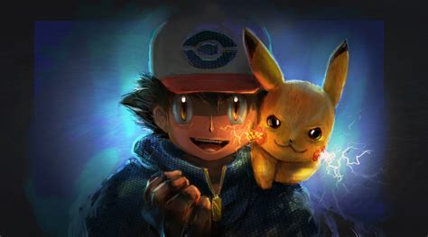 Ash And Pikachu Artwork Wallpaper,HD Anime Wallpapers,4k Wallpapers,Images,Backgrounds,Photos ...