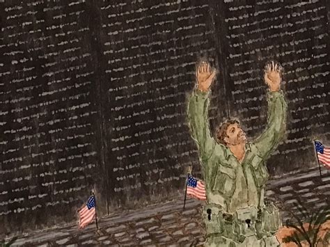 Vietnam Memorial Wall paintingmilitary veterans painting | Etsy