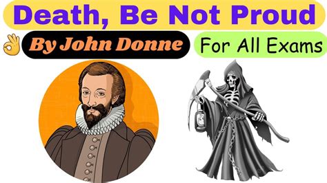 Death, Be Not Proud (Sonnet 10 ) | Death, Be Not Proud By John Donne In ...