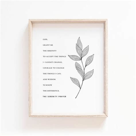 The Serenity Prayer Wall Art, Christian Prayer Wall Art, Printable ...