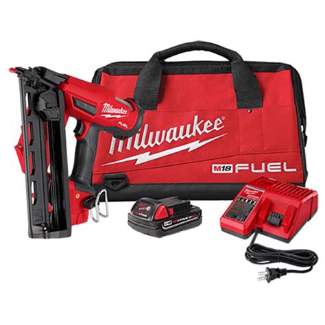 Milwaukee M18 Cordless Angled Finish Nailer, 16 Gauge - Paxton/Patterson