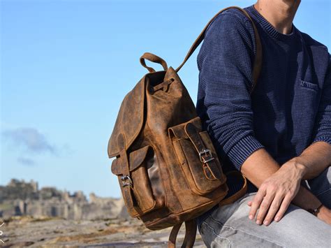 Men's Luxury Leather Backpack | semashow.com