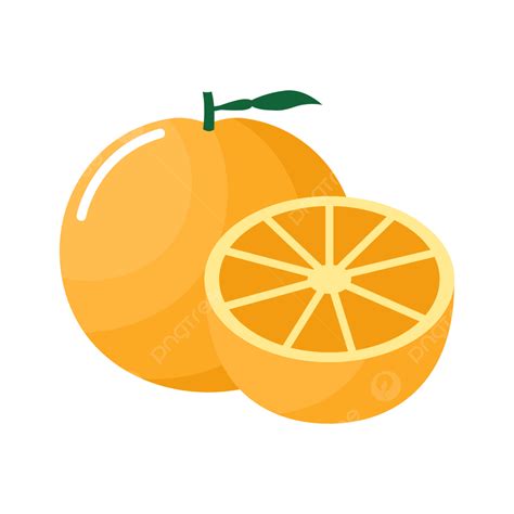 Isolation Clipart PNG Images, Orange Flat Design Vector Illustration Isolated On A White ...