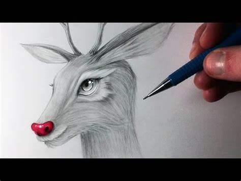 How to Draw Rudolph - YouTube | Drawings, Animal drawings, Christmas paintings