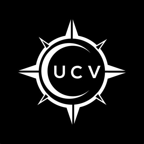 UCV abstract technology logo design on Black background. UCV creative ...