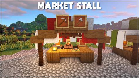 Minecraft: How to Build a Market Stall [Tutorial] 2020 - YouTube