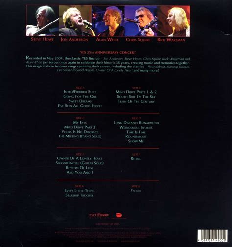 Yes: Songs From Tsongas - 35th Anniversary Concert (180g) (Limited Edition) (4 LPs) – jpc