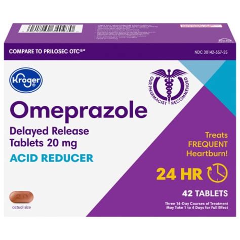 Kroger® Omeprazole Heartburn Relief Delayed Release Tablets, 42 ct - Harris Teeter