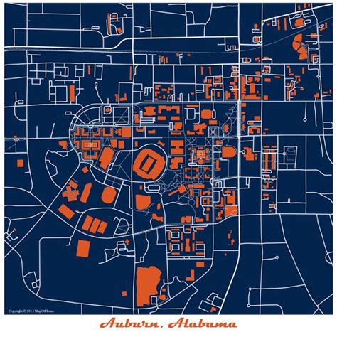 Auburn Campus Map Printable