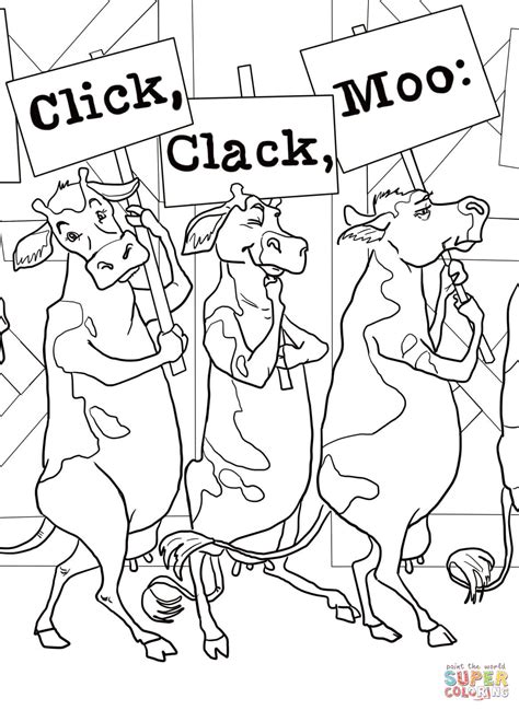 Click Clack Moo Cows That Type coloring page | Free Printable Coloring ...