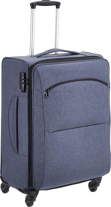 urban softside spinner luggage with telescoping handle, 25-inch, blue ...