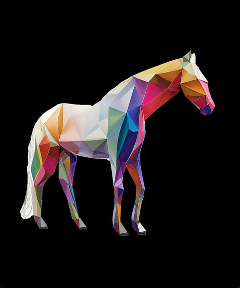 Colorful Origami Horse Sculpture Digital Art by About Passion Art ...