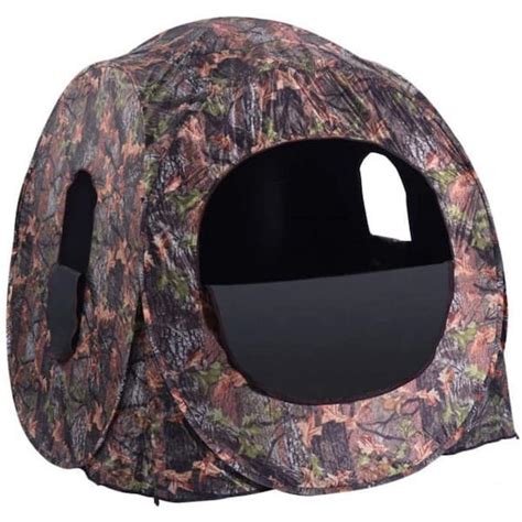 Alpulon Outdoor Portable Pop Up Ground Camo Blind Hunting Enclosure ...