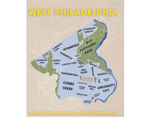 West Philadelphia Neighborhoods Map