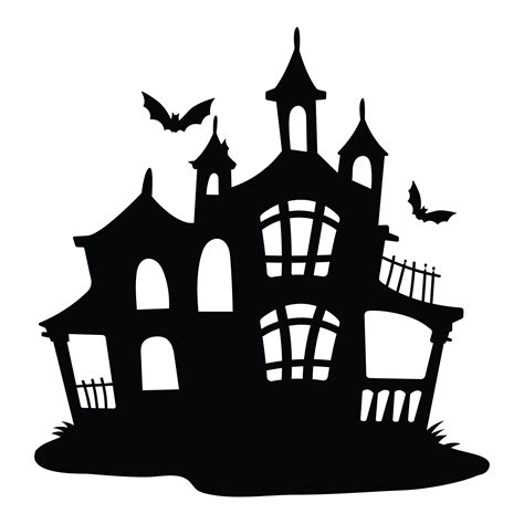 Haunted House Outline Printable - Printable Templates