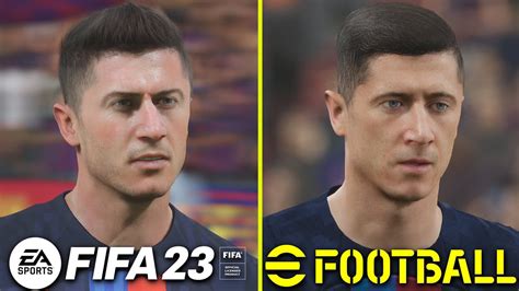 FIFA 23 vs eFootball 2023 (PES 2023) Graphics Comparison - YouTube