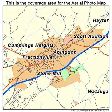 Aerial Photography Map of Abingdon, VA Virginia