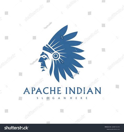 American Indian Logo Indian Emblem Design: เวกเตอร์สต็อก (ปลอดค่าลิขสิทธิ์) 2208731331 ...