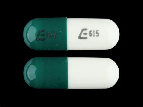 E 615 E 615 Pill Green & White Capsule/Oblong - Pill Identifier