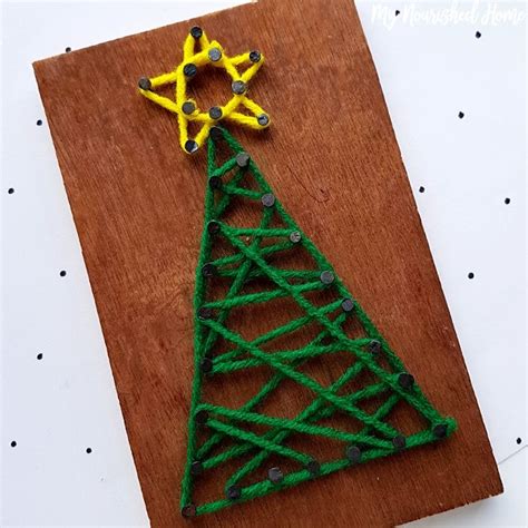 String Art Christmas Tree Craft | My Nourished Home