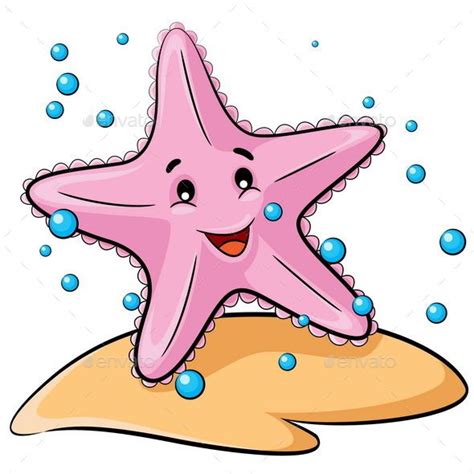 Starfish Cartoon | Cartoon starfish, Cartoon sea animals, Baby animal ...