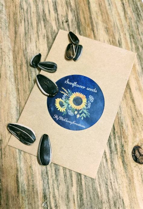 Organic Sunflower Seed Packets for Wedding Bridal or Baby - Etsy