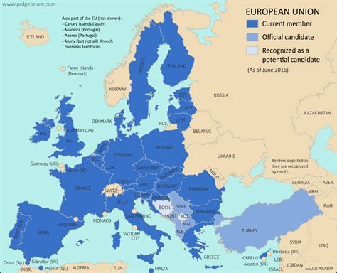 Map: Which Countries are in the European Union, Which Aren't, and Which Want to Join ...