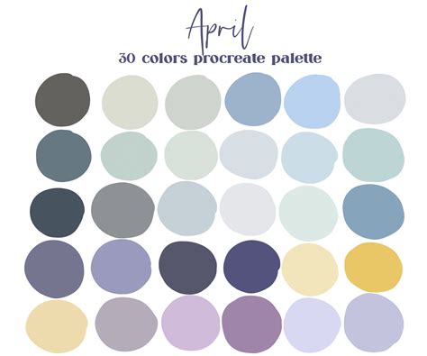 April Neutrals Procreate Color Palette / iPad Procreate Swatches ...