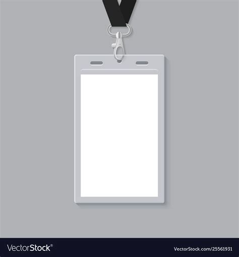 Blank id card template Royalty Free Vector Image