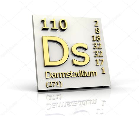 Darmstadtium Periodic Table of Elements — Stock Photo © fambros #6290489