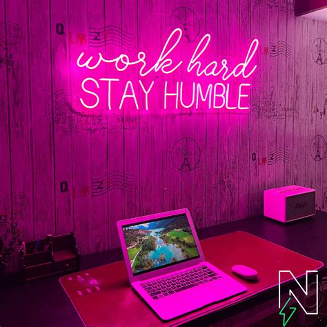 Buy Work Hard Stay Humble Neon Sign Online in India | Neon Attack
