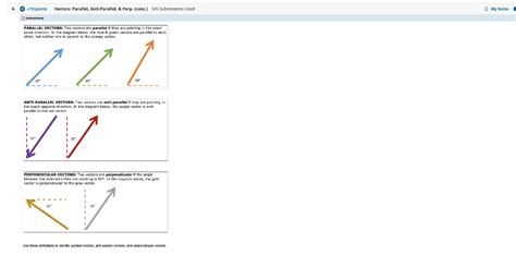 Solved 6. -10 points My Notes Vectors: Parallel, | Chegg.com