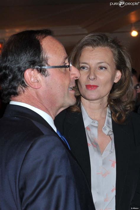 François Hollande et Valérie Trierweiler au dîner du CRIF, à Paris, le ...