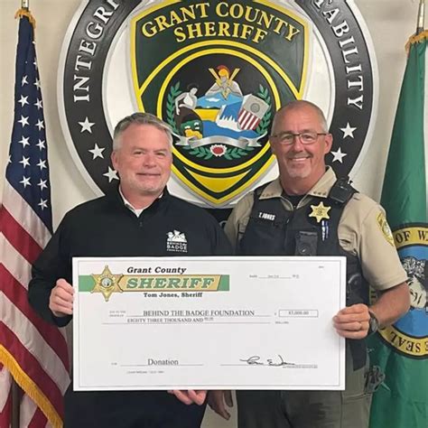 Grant County Sheriff’s Office Donate $83k Towards Behind the Badge Foundation