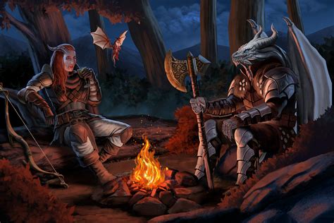 ArtStation - dnd campfire