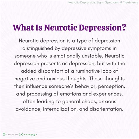 Neurotic Depression: Signs, Symptoms, & Treatments