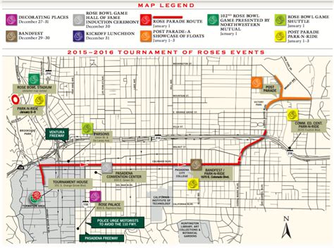 Map: Rose Parade 2016: Your guide to decorating, camping, parking and ...