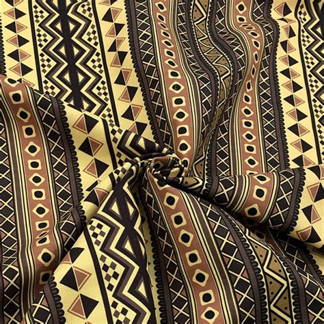 Tribal African Mudcloth Print Fabric by the Yard Boho | Etsy