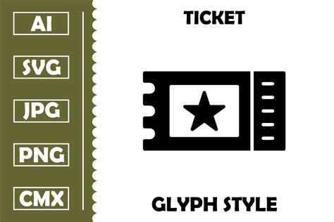 Ticket Vector Glyph Icon Design Graphic by Manshagraphics · Creative ...