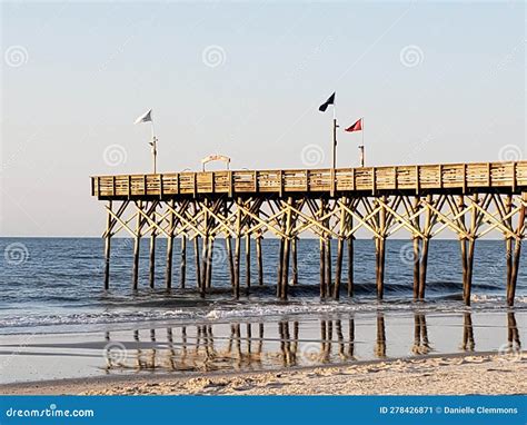 Pier at Myrtle Beach stock image. Image of ocean, sand - 278426871