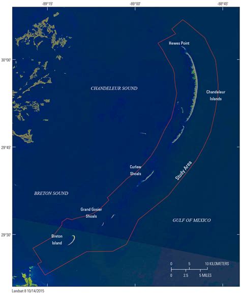 Chandeleur Islands to Breton Island bathymetric and topographic ...