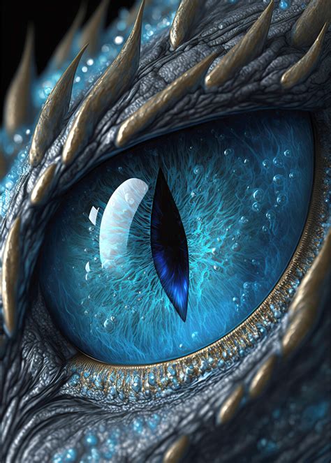 Wall Art Print Blue dragon eye | Gifts & Merchandise | Abposters.com