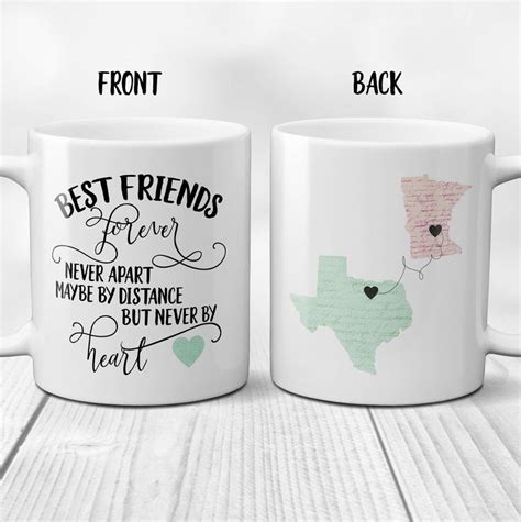 Best Friends Mug Personalized Long Distance Mug State to | Etsy in 2020 | Best friend mug, Long ...