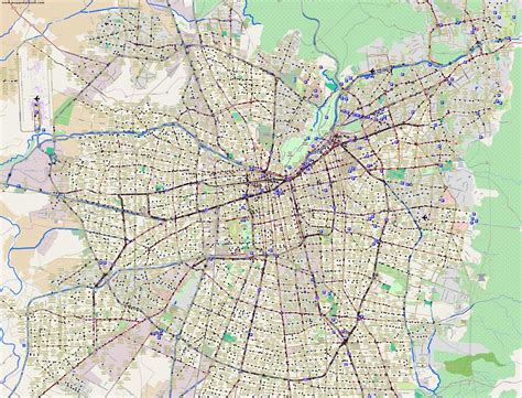 Mapcity santiago Chile - Map city santiago Chile (South America - Americas)