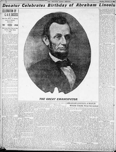 Celebrating Lincoln: Abraham Lincoln in the Herald & Review archives ...