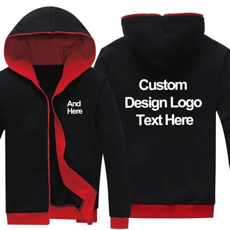 Aliexpress.com : Buy Logo Custom Men Print Red Black Hoodies Sweatshirt Professionally ...