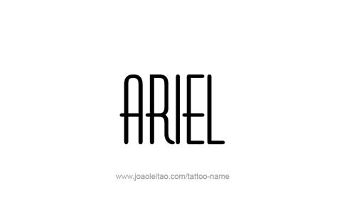 Ariel Name Tattoo Designs