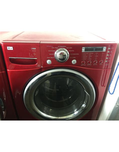 LG LG TROMM FRONT LOAD STEAM WASHING MACHINE IN RED - Discount City Appliance